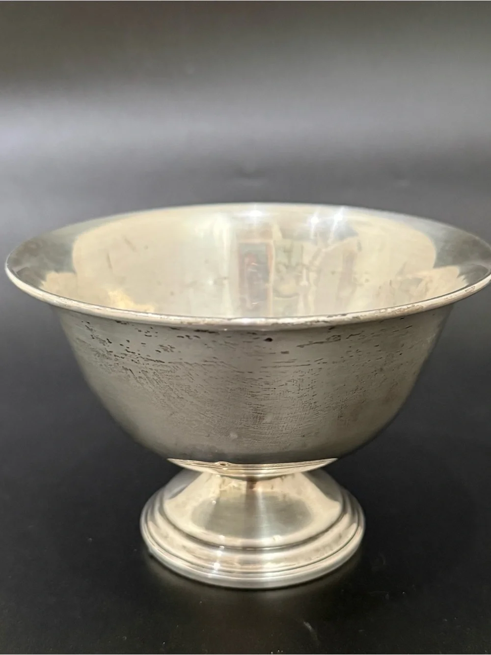 Vintage EL-SIL-CO Sterling Silver Cement filled Base Reinforced Rod Footed Bowl